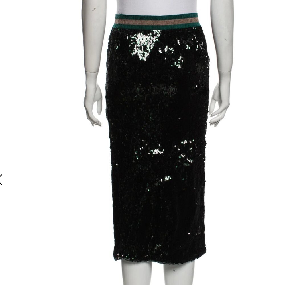 Le Superbe LIZA dark green sequin skirt sz M DARK SEAWEED - Picture 4 of 8